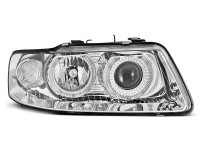 Scheinwerfer Angel Eyes chrom passend für Audi A3 8L (09/2000–05/2003) Scheinwerfer Angel Eyes chrom passend für Audi A3 8L (09/2000–05/2003)
