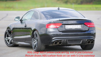 Rieger Heckeinsatz matt schwarz für Audi A5 (B8/B81) Coupé 06.07-07.11 (bis Facelift) Ausführung: Schwarz matt