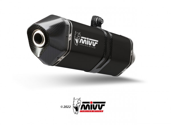 MIVV SPEED EDGE Endschalldämpfer Edelstahl Schwarz passend für QJ MOTOR SRT 800