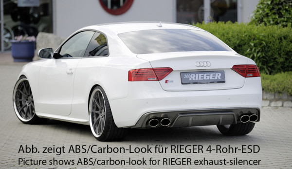 Rieger Heckeinsatz glanz schwarz für Audi A5 (B8/B81) Coupé 10.11-06.16 (ab Facelift)