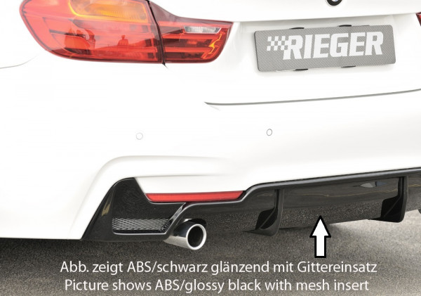 Rieger Heckeinsatz passend für BMW 4er F36 Gran Coupé (05.14–06.15, bis Facelift)