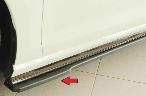 Rieger Seitenschweller links ansatz (ca. 19mm) matt schwarz für VW Golf 7 GTD 5-tür. 06.13-12.16 (bi