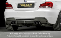 Rieger Heckeinsatz matt schwarz für BMW 1er E82, E88 (182 / 1C) Coupé 10.07- Ausführung: Schwarz matt