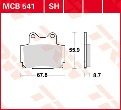 Scheibenbremsbeläge MCB541SH