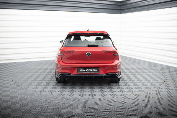 Diffusor Heck Ansatz Für Volkswagen Golf GTE Mk8 Schwarz Hochglanz