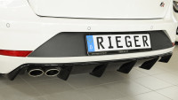 Rieger Heckeinsatz (wie 88134+AHK) glanz schwarz für Seat Leon FR (5F) 5-tür. (ST/Kombi) 01.17- (ab Ausführung: Schwarz matt