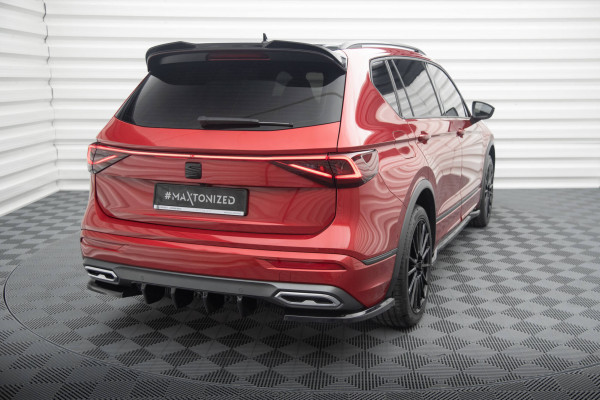 Heck Ansatz Flaps Diffusor Für Seat Tarraco FR Mk1 Schwarz Hochglanz