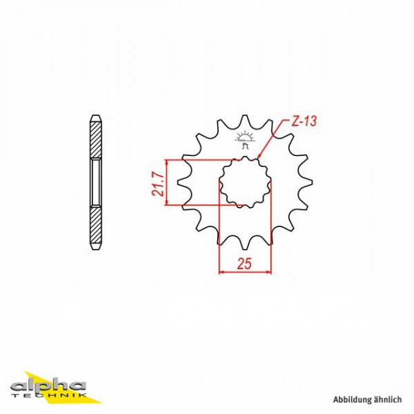 Ritzel 15 Zähne Teilung 532