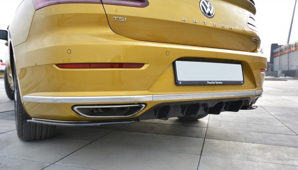 Diffusor Heck Ansatz Für Volkswagen Arteon R-Line Schwarz Hochglanz