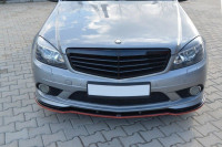 Front Ansatz Für Mercedes-Benz C Limousine / Kombi AMG-Line W204 / S204 Schwarz Hochglanz