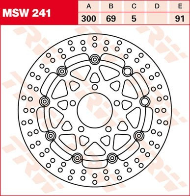 Bremsscheibe schwimmend MSW241