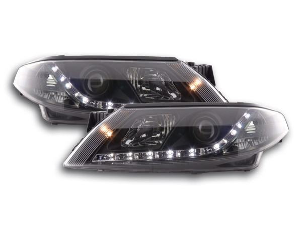 Scheinwerfer Set Daylight LED TFL-Optik Renault Laguna (Typ G) 01-05 schwarz