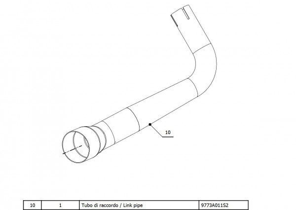 9773A011S2-MIVV Krümmerrohr Aprilia RS 125 17-20