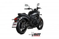 MIVV HR-1 Endschalldämpfer Edelstahl Schwarz passend für Kawasaki Vulcan S 2017–2023 MIVV HR-1 Endschalldämpfer Edelstahl Schwarz passend für Kawasaki Vulcan S 2017–2023