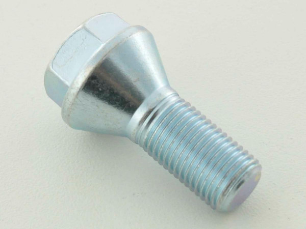 Radschraube einzeln Gewindelänge 21mm Kegelbund silber M12x1,5 Adapter