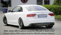 Rieger Heckeinsatz matt schwarz für Audi A5 S5 (B8/B81) Coupé 10.11-06.16 (ab Facelift) Ausführung: Schwarz matt