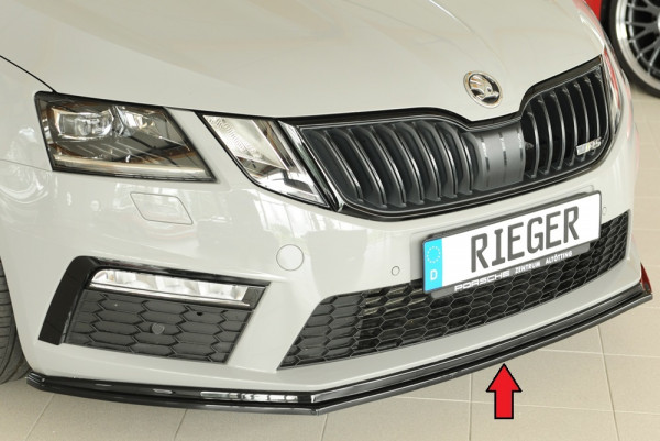 Rieger Spoilerschwert glanz schwarz für Skoda Octavia RS (5E) Lim. 02.17- (ab Facelift)