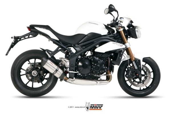 MIVV Suono Edelstahl Endschalldämpfer passend für Triumph Speed Triple 1050 11-15