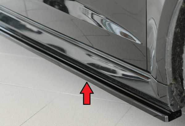 Rieger Seitenschweller rechts ansatz glanz schwarz für Audi RS3 (8V) 5-tür. (Sportback 8VA / 8VF) 02