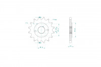 Ritzel 16 Zähne Teilung 520 passend für SWM Grand Milano Ritzel 16 Zähne Teilung 520 passend für SWM Grand Milano