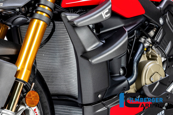 Ilmberger Carbon Wasserkühlerabdeckung matt links für Ducati Streetfighter V4 2020-