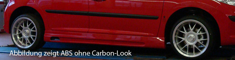 2x Radlauf CARBON opt seitenschweller 120cm für Peugeot 207 CC WD Tuning 