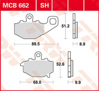 Scheibenbremsbeläge MCB662SH passend für Kawasaki ZX-6R Scheibenbremsbeläge MCB662SH passend für Kawasaki ZX-6R
