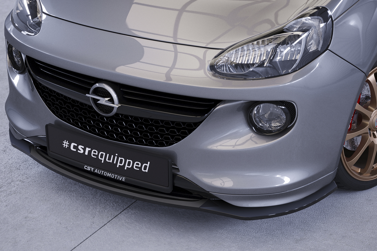 Gefräster Heckansatz Diffusor aus ABS passend für Opel Adam S + OPC-Line