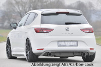 Rieger Heckschürzenansatz matt schwarz für Seat Leon (5F) 5-tür. 10.12-12.16 (bis Facelift) Ausführung: Schwarz matt