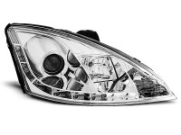Scheinwerfer passend für Ford Focus 1 10.98-10.01 Chrom LED Scheinwerfer passend für Ford Focus 1 10.98-10.01 Chrom LED