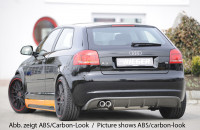 Rieger Heckeinsatz matt schwarz für Audi A3 (8P) Cabrio 07.08- (ab Facelift) Ausführung: Schwarz matt