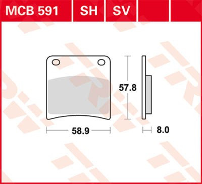 Scheibenbremsbeläge MCB591