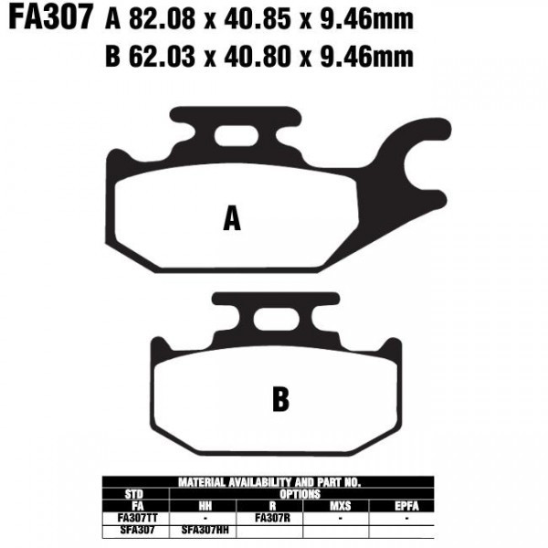 EBC FA307 TT Bremsbeläge passend für Yamaha & Can-Am