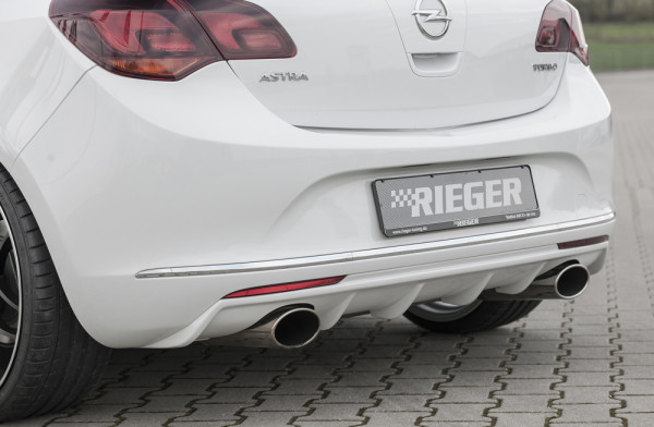 Rieger Heckeinsatz matt schwarz für Opel Astra J 5-tür. 10.12- (ab Facelift)