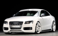 Rieger Seitenschweller links carbon look für Audi A5 S5 (B8/B81) Coupé 10.11-06.16 (ab Facelift)