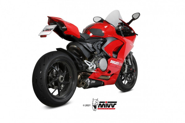 MIVV Delta-Race Edelstahl Schwarz Ducati Panigale-Streetfighter V2 20-24