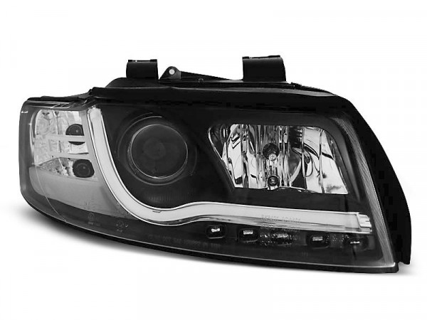 Scheinwerfer Röhrenlicht schwarz passend für Audi A4 10.00-10.04