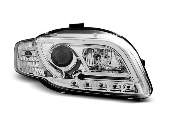 Scheinwerfer Röhrenlicht DRL chrom passend für Audi A4 B7 11.04-03.08