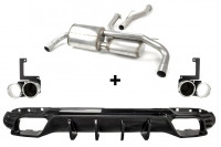 Ulter Sportauspuff passend für Alfa Romeo Giulia ab 2016 Ø80 Ulter Sportauspuff passend für Alfa Romeo Giulia ab 2016 Ø80