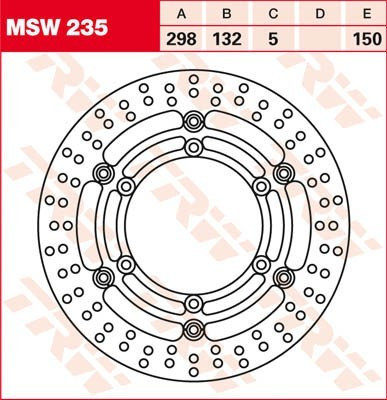 Bremsscheibe schwimmend MSW235