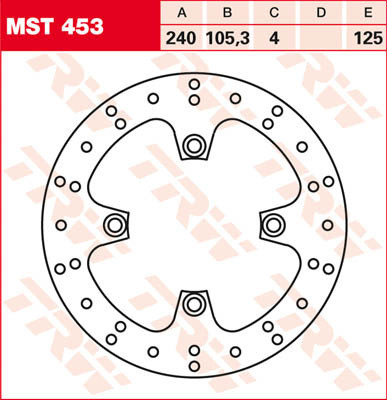 Bremsscheibe starr MST453