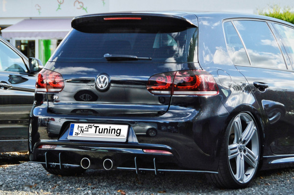 Gefräster Heckansatz mit Finnen für VW Golf 6R 1K