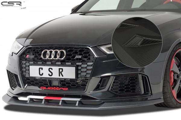 Cup-Spoilerlippe mit ABE für Audi RS3 8V CSL322-M Carbon Look Matt