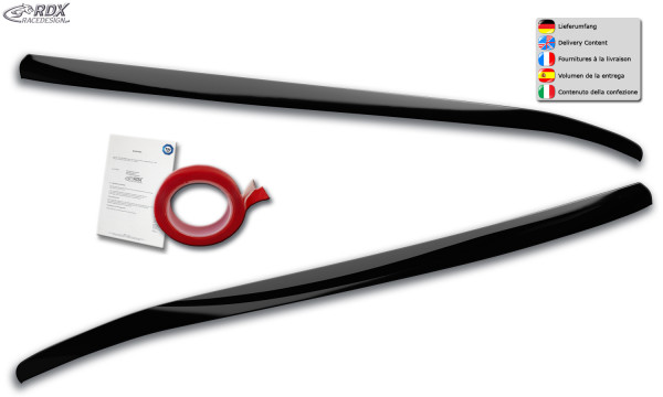 RDX Scheinwerferblenden passend für FORD Focus 4 DEH (2018-2022) Schwarz Glänzend