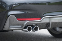 Rieger Heckeinsatz carbon look für BMW 4er F36 (3C) Gran Coupé (5-tür.) 05.14-06.15 (bis Facelift) Ausführung: Schwarz matt