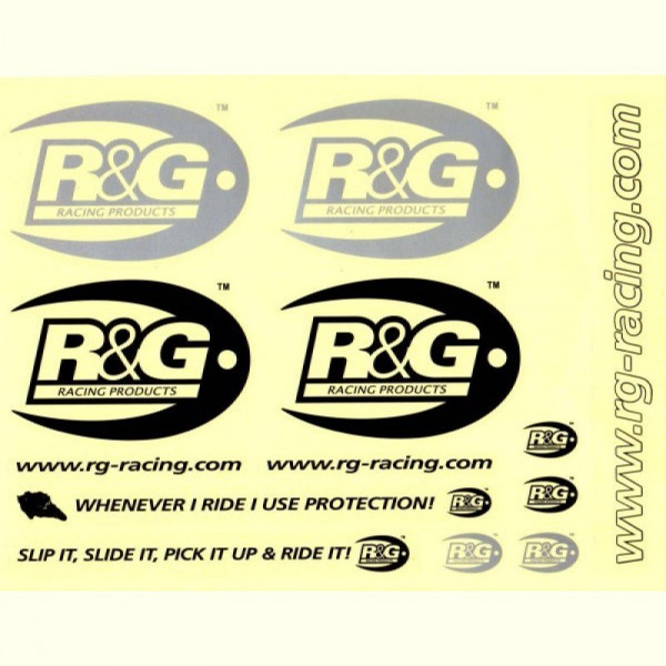 R&G Sticker Set – 15 Aufkleber in Schwarz und Silber
