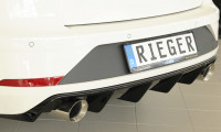 Rieger Heckeinsatz (wie 88135+AHK) glanz schwarz für Seat Leon FR (5F) 5-tür. (ST/Kombi) 01.17- (ab Ausführung: Schwarz matt