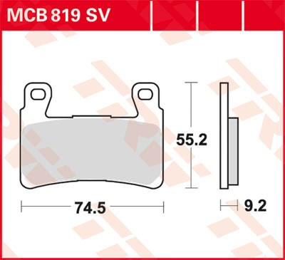 Scheibenbremsbeläge MCB819SV