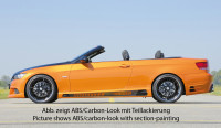 Rieger Seitenschweller links carbon look für BMW 3er E92 Coupé 03.10- (ab Facelift) LCI Ausführung: Schwarz matt