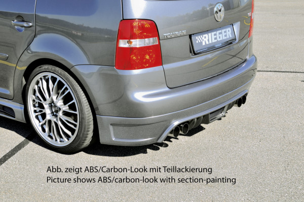 Rieger Heckschürzenansatz carbon look für VW Touran (1T) Van 03.03-10.06 (bis Facelift)